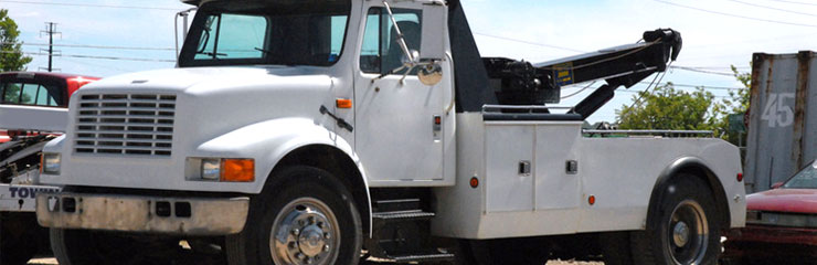 White tow truck